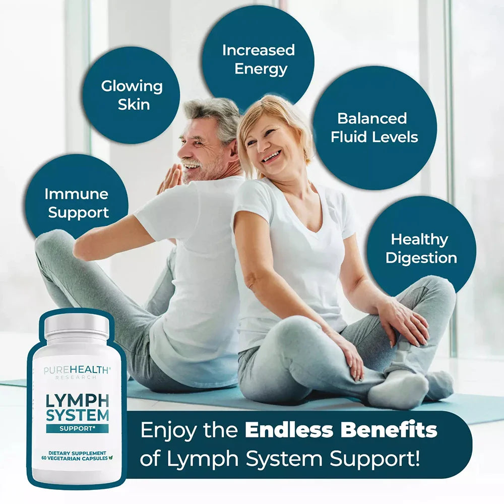 PUREHEALTH RESEARCH Lymphatic System Support Supplement - with Dandelion Extract