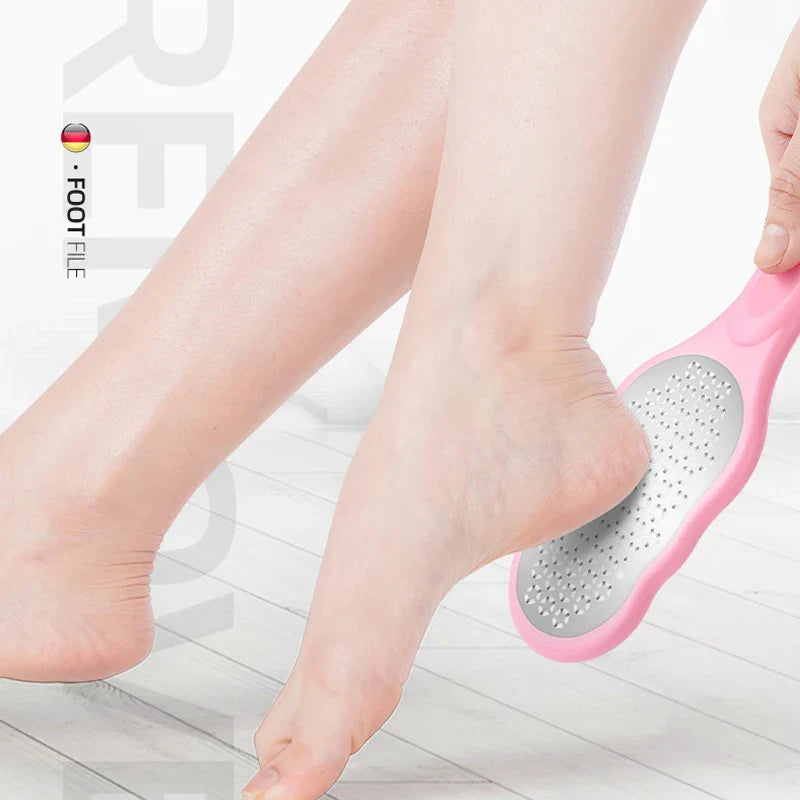 Pedicure Foot File Rasp Callus Stainless Steel Hard Dead Skin Removal Foot Scraper Grinding Grater Scrubber Wet Dry Foot Care