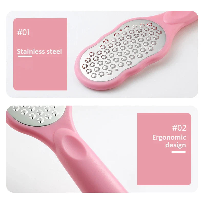 Pedicure Foot File Rasp Callus Stainless Steel Hard Dead Skin Removal Foot Scraper Grinding Grater Scrubber Wet Dry Foot Care