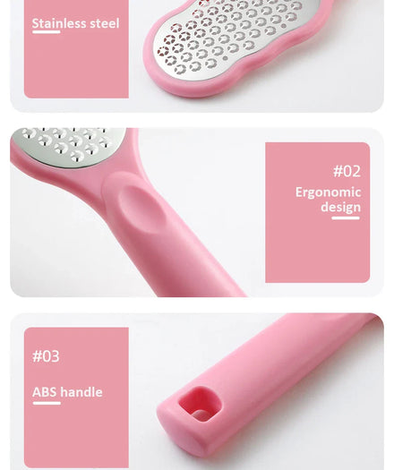 Pedicure Foot File Rasp Callus Stainless Steel Hard Dead Skin Removal Foot Scraper Grinding Grater Scrubber Wet Dry Foot Care