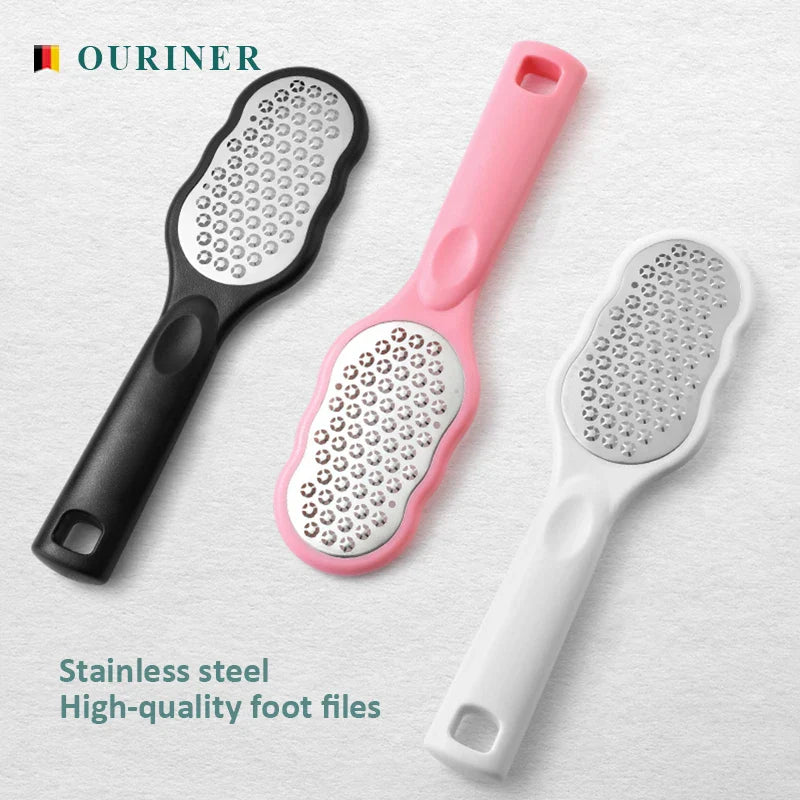 Pedicure Foot File Rasp Callus Stainless Steel Hard Dead Skin Removal Foot Scraper Grinding Grater Scrubber Wet Dry Foot Care