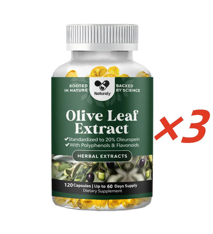 Powerful Olive Leaf Extract Capsules - High strength antioxidant supplement, containing pure olive leaves and 20% olivine - Herb