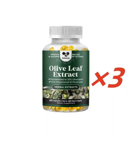Powerful Olive Leaf Extract Capsules - High strength antioxidant supplement, containing pure olive leaves and 20% olivine - Herb