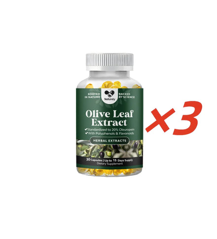 Powerful Olive Leaf Extract Capsules - High strength antioxidant supplement, containing pure olive leaves and 20% olivine - Herb