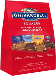 Premium Chocolate Assortment - Milk, Dark, Sea Salt, Caramel and 60% Cacao Squares, 23.8 oz Bag in Pakistan