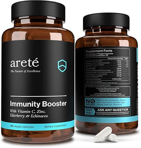 Premium Immunity Booster Supplement – 10 in 1 Natural Respiratory & Immune System Booster, 90 Capsules, Vitamin C, Zinc, Elderberry, Turmeric Curcumin, Garlic, Probiotic Immune Boost Support Vitamins in Pakistan