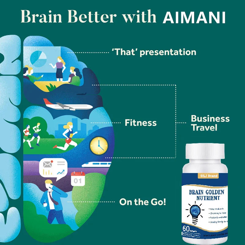 Premium Nootropics Smart Supplement Improve Intelligence Focus Memory & Creativity,Recover Brain Injury IQ Booster Ginkgo Biloba