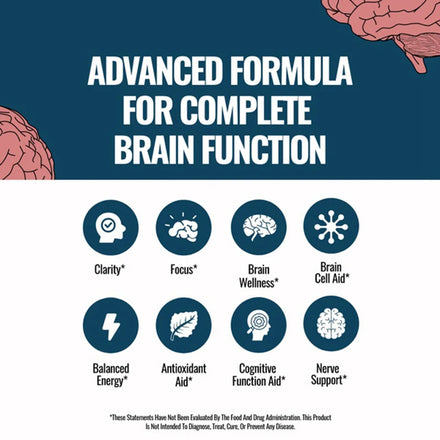 Premium Nootropics Smart Supplement Improve Intelligence Focus Memory & Creativity,Recover Brain Injury IQ Booster Ginkgo Biloba