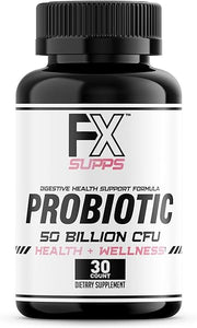 Probiotic 50 Billion CFU | 30 Capsules (1-Pack) | Dietary Supplement for Men and Women | Digestive Health Support Formula | Promotes Healthier Immune System | Supports Brain Health in Pakistan
