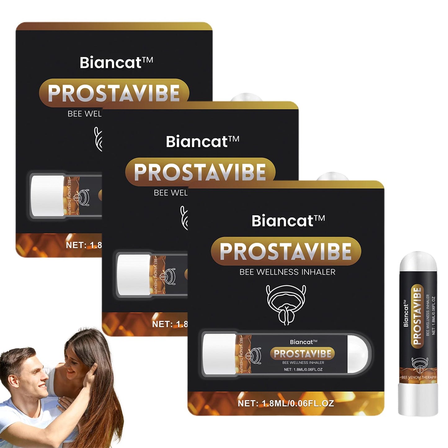 ProstaVibe Bee Wellness Inhaler, BeeBoom Nasal Inhaler for Prostate Wellness, Nasal Spray for Prostate Wellness, Professional Prostate Spray Improves Blood Circulation (1PC)