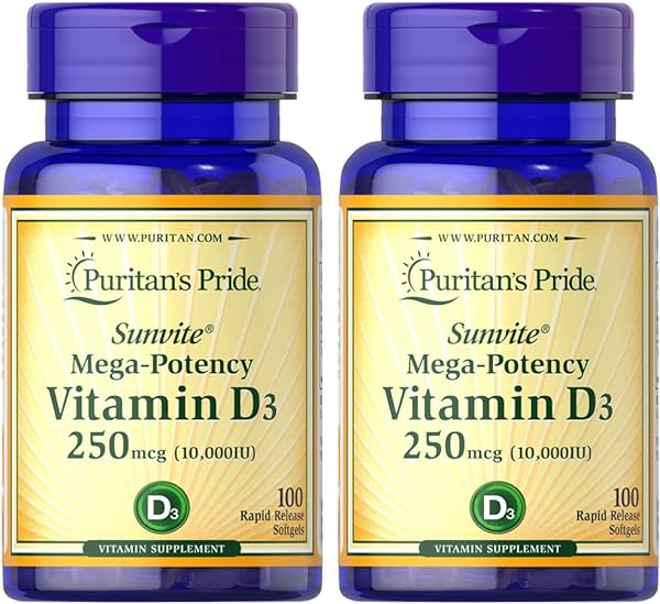 Puritan's Pride Vitamin D3 10,000 IU, Twin Pack 200 Total Count in Pakistan in Pakistan