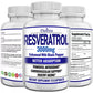 Resveratrol Supplement 3000 Mg - Non-GMO and Gluten Free, Ultra-Pure Trans-Resveratrol 120 Capsules, Anti-Aging, Antioxidant