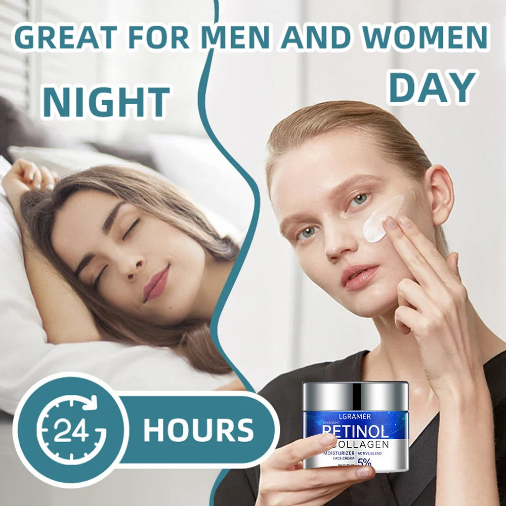 Retinol Collagen Face Cream Repairing Skin Moisturizing Hyaluronic Acid Younger Smooth Wrinkles Face Skin Care Cosmetic 30g/60g