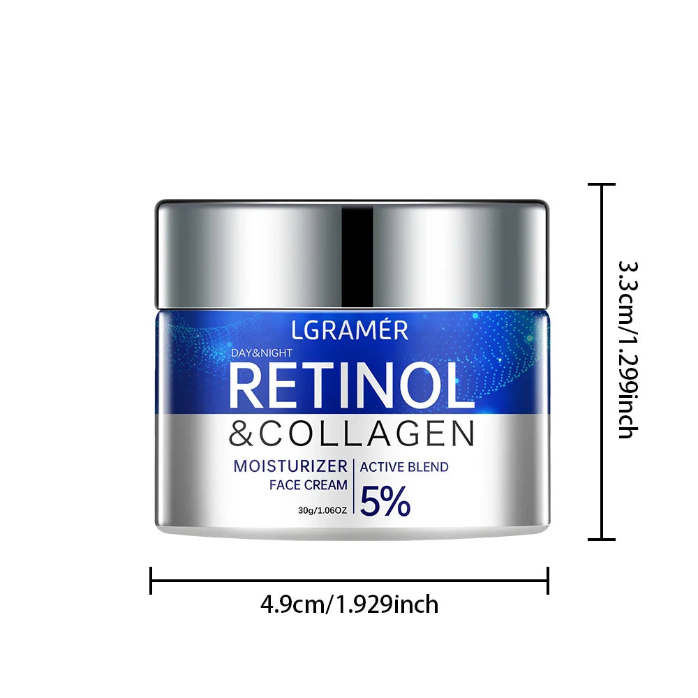 Retinol Collagen Face Cream Repairing Skin Moisturizing Hyaluronic Acid Younger Smooth Wrinkles Face Skin Care Cosmetic 30g/60g