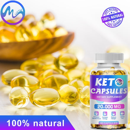 Minch Ketone Capsules Keto Supplement For Healthy Diet Weight Loss Management Burn Fat Supply Appetite Boost Energy For Adults