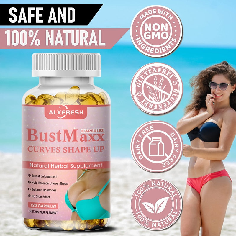 Breast Enhancement Capsule for Chest Enlarge Enhance Tighten Increase Nutrition Prevent Sagging Boobs Firming Healthy Supplement