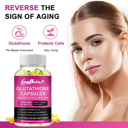 Glutathione, Collagen Capsules, Antioxidant Anti-Aging, Enhance Immunity Dull Skin Whitening Supplement