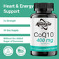 Purevia CoQ-10 Supplements 400 mg With Omega 3 Fatty Acids Vitamin E Ultra High Absorption Coq-120 Capsules