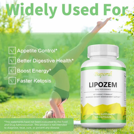 Lipozem Supplement - Digestive Health, Appetite Suppression, Metabolism, Fat Burning, Body Shaping