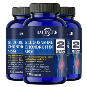 Balincer Glucosamine Chondroitin MSM, 120 Capsules, for Joint and Knee Health, Immune System, Non-GMO, Gluten-Free