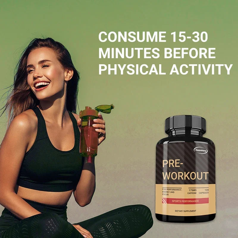 Pre-Workout Supplement - Improve Muscle Strength, Boost Energy Levels and Focus, and Maintain Athletic Performance