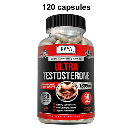 Natural Energy Stamina Supplement Testosterone Booster for Men Promote Fat Loss, Muscle Growth, Improve Performance