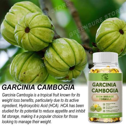 Garcinia Cambogia Capsule for Weight Loss Fat Burner Appetite Suppress Enhance Metabolism Supplement