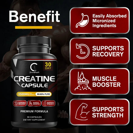 GPGP Greenpeople Creatine Monohydrate Capsule Build abdominal Muscle & Athletic endurance Muscle Whey protein for Gym
