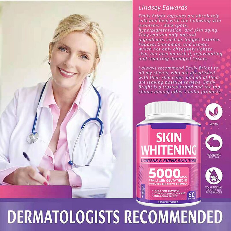 Skin Whitening Effect Whitening Sets Glutathione+alpha-Lipoic Acid+Vitamin C Natural Skin Face Body Reducing Melanin
