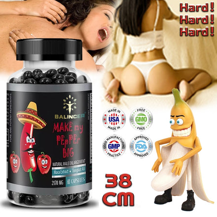 Maca Root Extract Edible Capsules Help Boost Energy Support Male Stamina Energy Erection Supplement Provides Energy for Adults