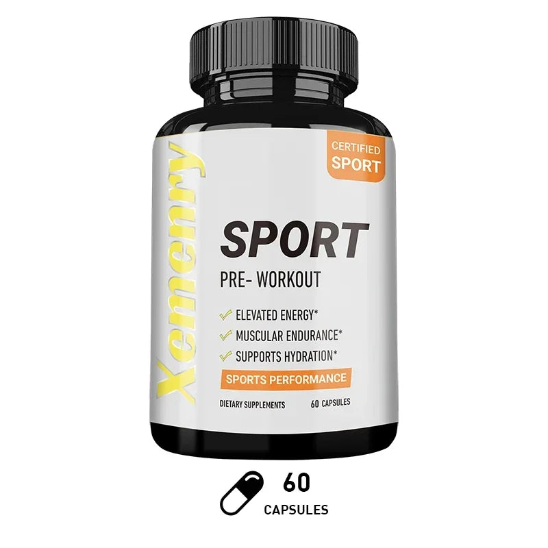 Sport Pre Workout Supplement - Muscle Building and Growth, Supporting Athletic Energy and Strength