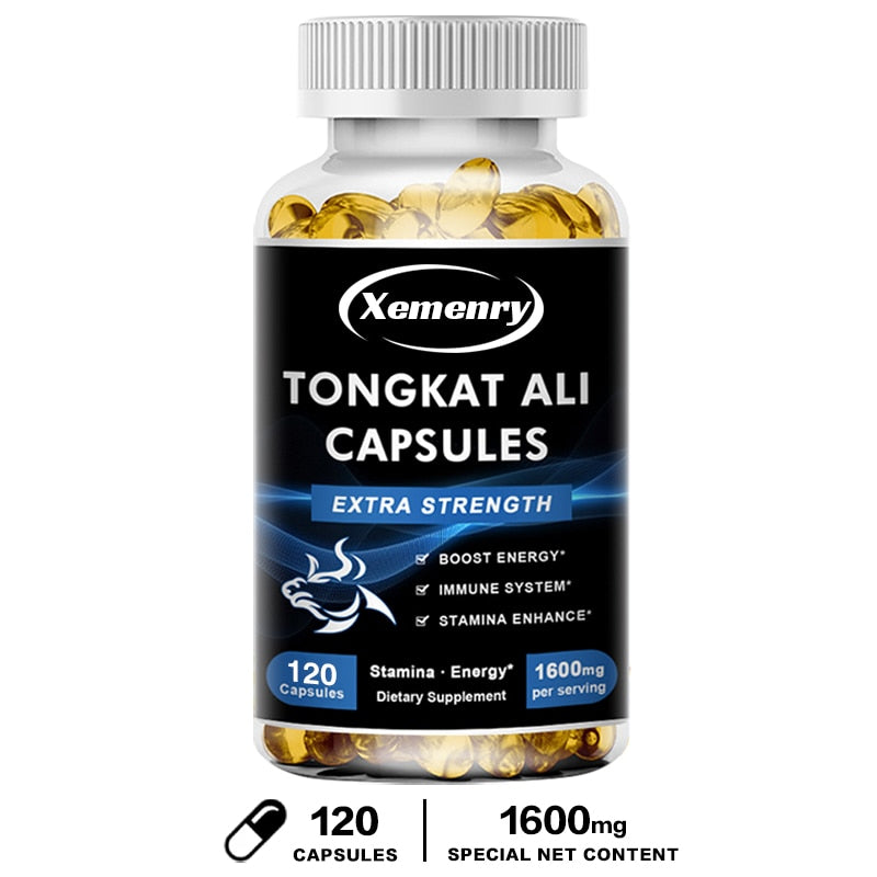 Tongkat Ali Capsules, Enhance Male Sexual Function, Tonify Kidney, Anti-Fatigue, Relieve Gout, Dietary Supplement