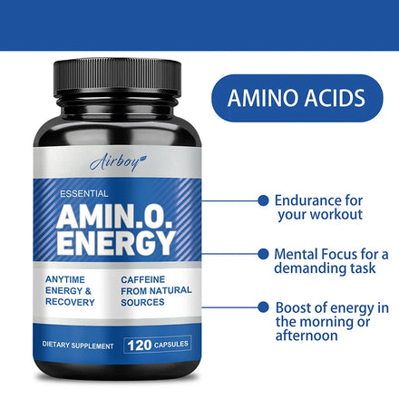 Amino Acid Capsules- Helps Increase Strength, Endurance, Protein Synthesis, Build Muscle Mass, Abs, Energy