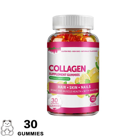 Collagen Gummies with Biotin Zinc Vitamins C & E - Collagen Supplement for Anti-Aging, Hair Growth, Skin Care & Nail Strength