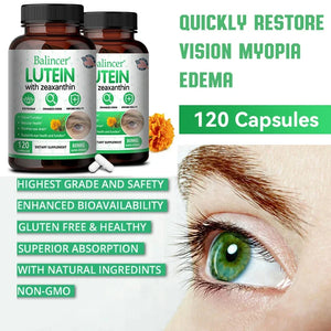 Eye Vitamin and Mineral Supplement with Lutein, Zeaxanthin, Bilberry Extract, 120 Softgels in Pakistan