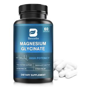 BEWORTHS Magnesium Glycinate Mineral Supplement Natural Sleep Immunity Mood Support Rest & Relaxation for Women& Men in Pakistan