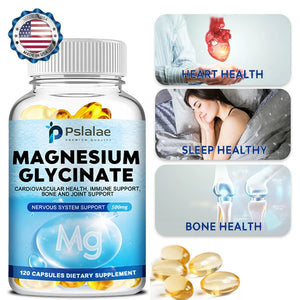Magnesium Glycinate 500 Mg - Heart Healthy Mineral Supplement for Natural Sleep in Pakistan