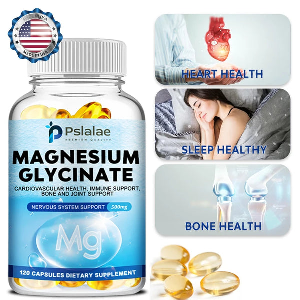 Magnesium Glycinate 500 Mg - Heart Healthy Mineral Supplement for Natural Sleep in Pakistan in Pakistan