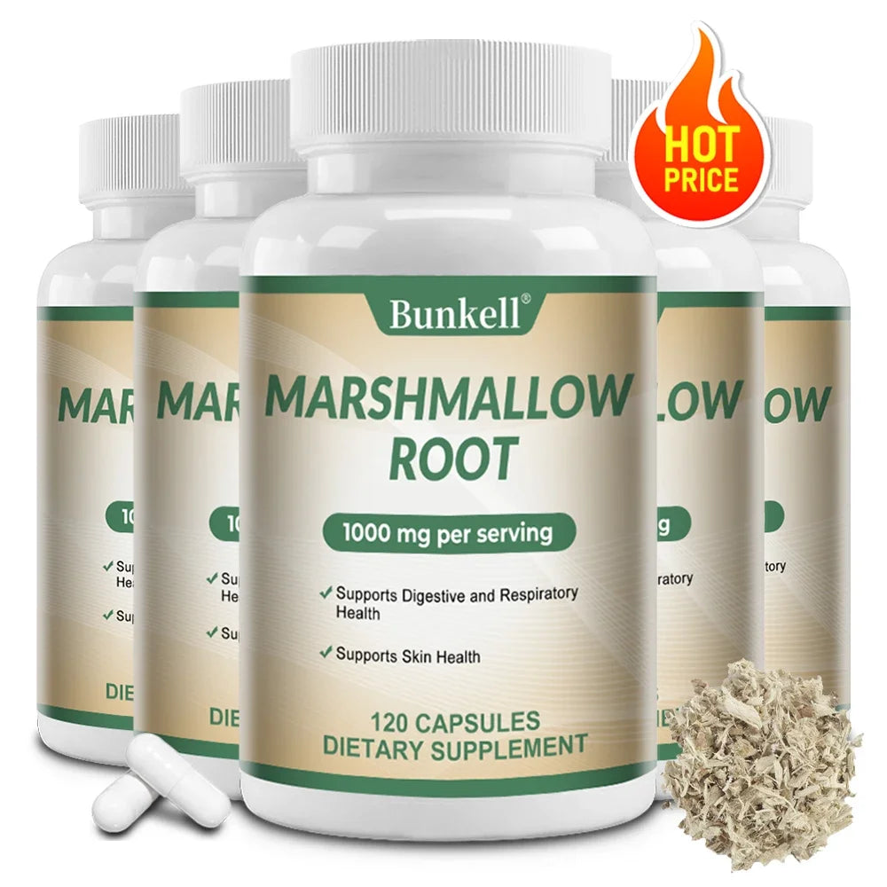 Bunkell MARSHMALLOW ROOT Supplement - Comprehensive Immune System Support, Digestive and Respiratory Health Non-GMO, Gluten-Free