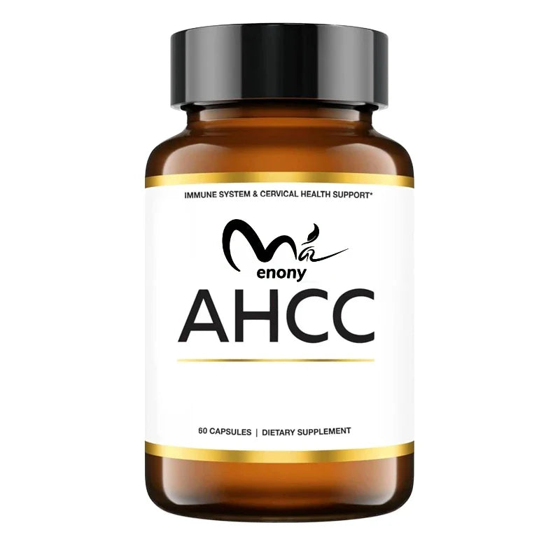 AHCC active compound, 1100mg shiitake mushroom supplement, natural immune support for men and women, 60 vegetarian capsules