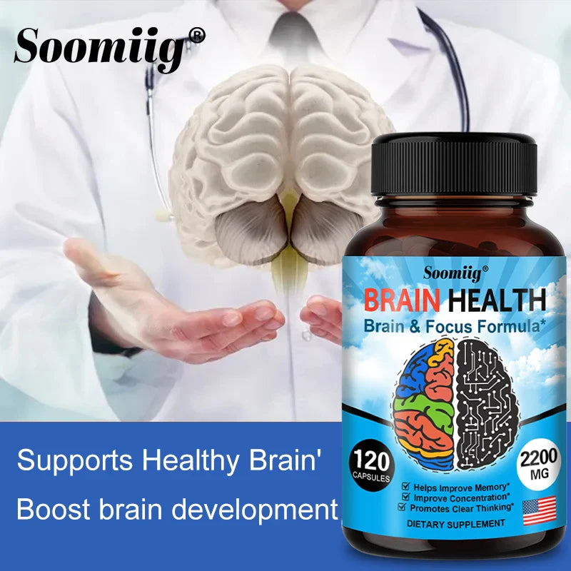 Soomiig Brain Supplement – Boosts Brain Function, Immunity, Helps Improve Memory, Intelligence and Concentration.