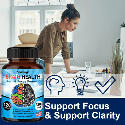 Soomiig Brain Supplement – Boosts Brain Function, Immunity, Helps Improve Memory, Intelligence and Concentration.