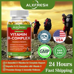 Alxfresh Multivitamin B Capsule Anti-oxidation Skin Repair liver Health&Energy Care VB complex vitamins Daily Supplement in Pakistan