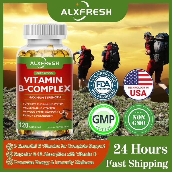 Alxfresh Multivitamin B Capsule Anti-oxidation Skin Repair liver Health&Energy Care VB complex vitamins Daily Supplement in Pakistan in Pakistan