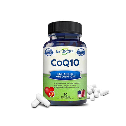Balincer Coenzyme Q10-400mg - Supports energy production, core and circulatory health - immune support, non-GMO