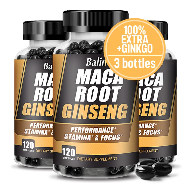 Balincer Male Energy Booster Maca Root Ginseng Tablets Enhance Male Stamina Improve Erection Enhancement Supplement