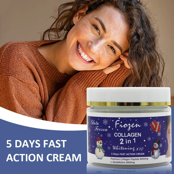 5D Gluta Frozen Collagen 2 in 1 Whitening Boost Face Cream Supplement Skin Collagen Firming Nourishing Skincare Cream 100ml in Pakistan in Pakistan