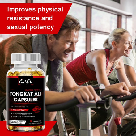 Catfit Powerful Tongkat Ali Capsules Anti-fatigue Contains Dietary Fiber Potency Kidney Health Male Energy Supplement For Men