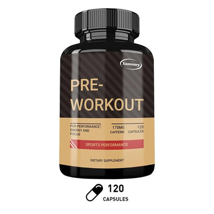 Pre-Workout Supplement - with Creatine Monohydrate, Citrulline - Replenish Energy, Build Muscle, Improve Athletic Performance