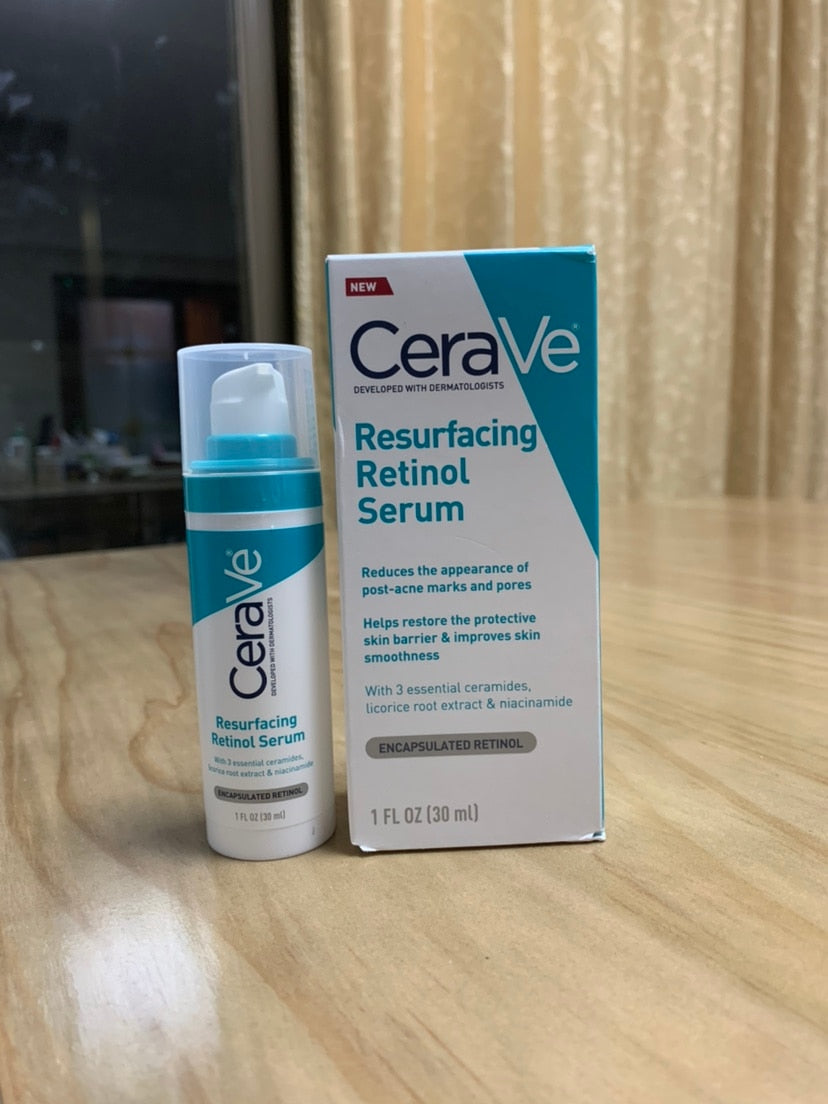 New CeraVe Resurfacing Retinol Serum Skin Renewing Retinol Serum Moisturizing Repairing Hydrating Hyaluronic Acid Serum 30ML